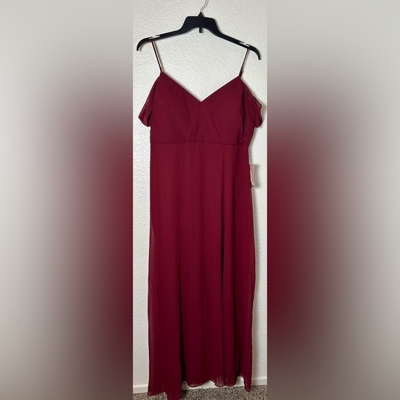 NWT Birdy Grey Devin Convertible Dress in Chiffon Cabernet - Picture 6 of 8